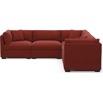 beckham red sectional   