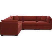 beckham red sectional   