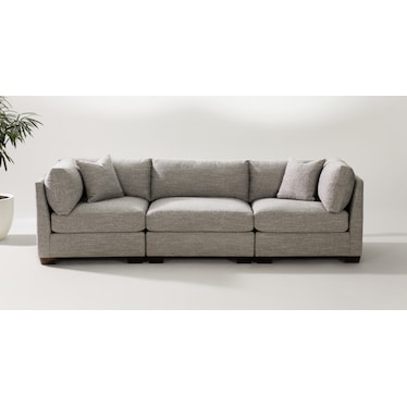 Beckham Hybrid Comfort 3-Piece Sofa - Pandora Pepper
