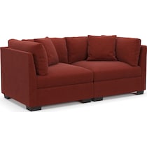 beckham red sofa   