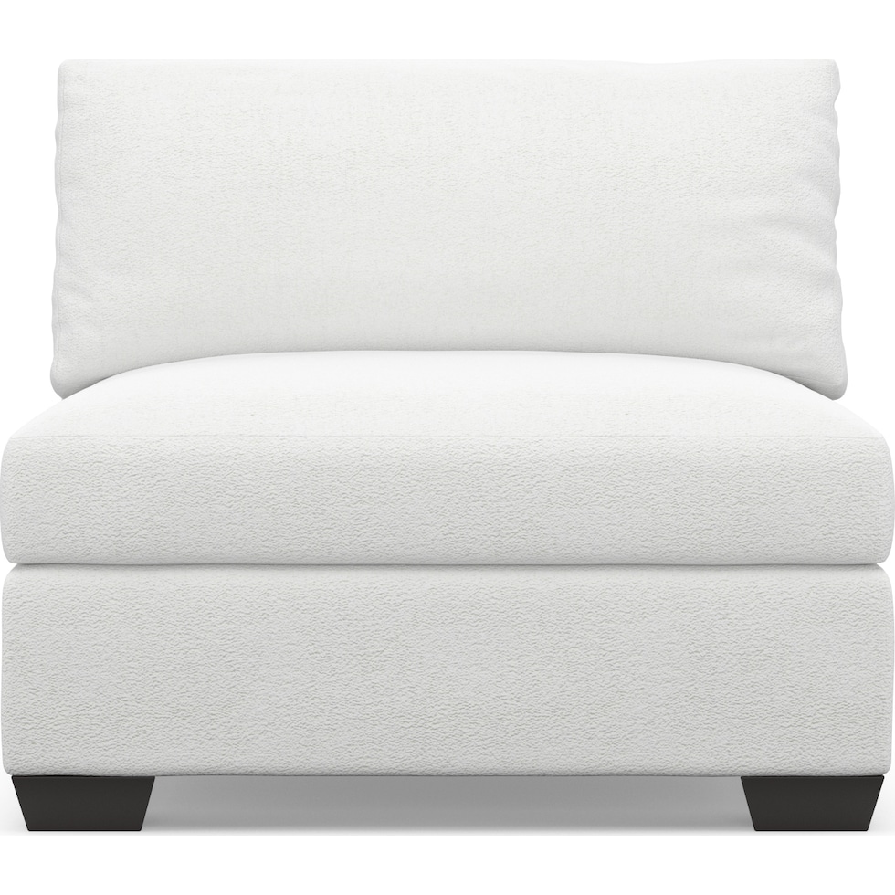 beckham white armless chair   