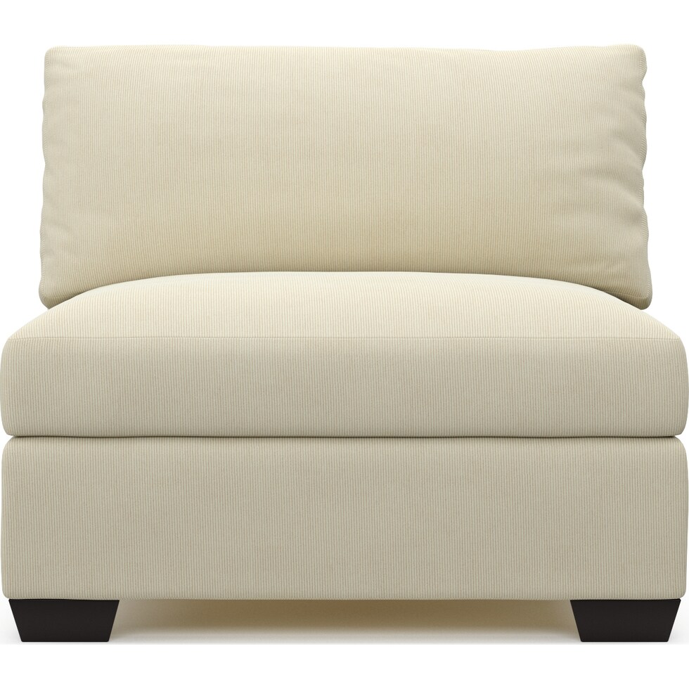 beckham white armless chair   