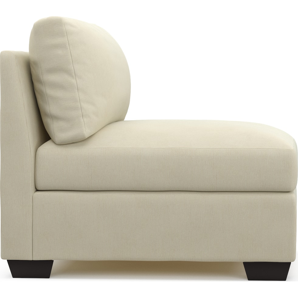 beckham white armless chair   