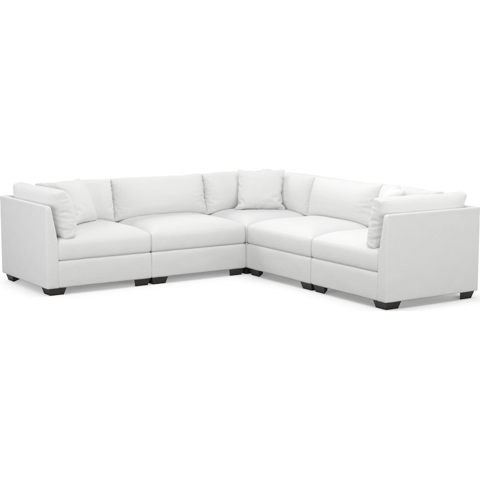 beckham white sectional   
