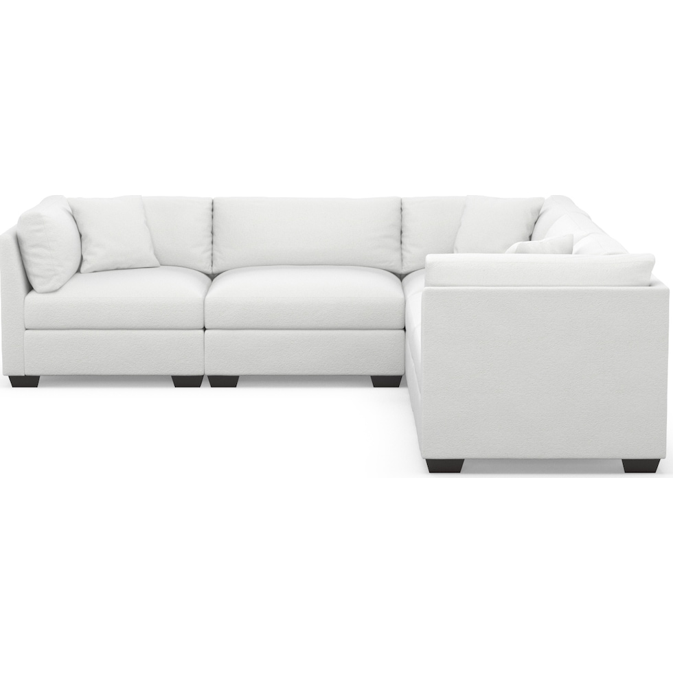 beckham white sectional   