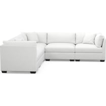 beckham white sectional   