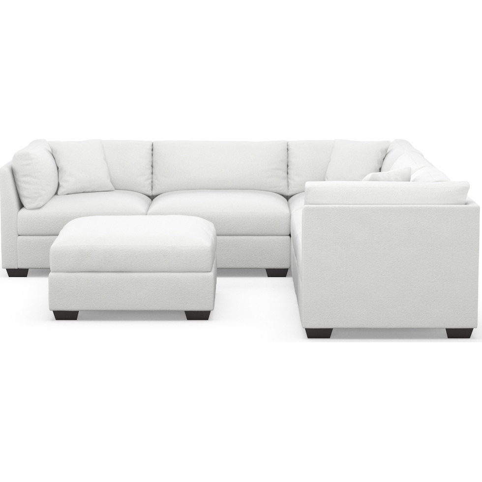 beckham white sectional   