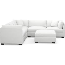 beckham white sectional   