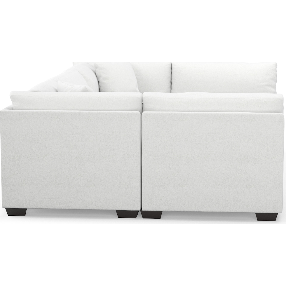 beckham white sectional   