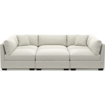 beckham white sectional   