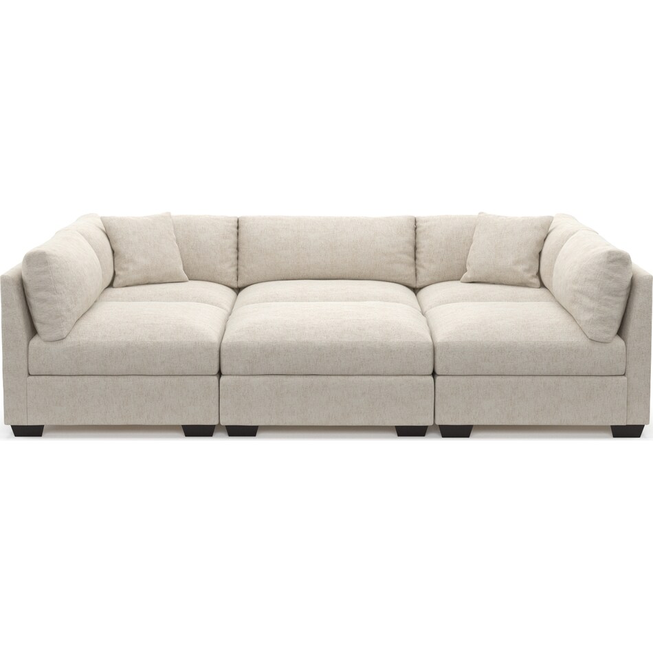 Beckham 6Piece Pit Sectional American Signature Furniture