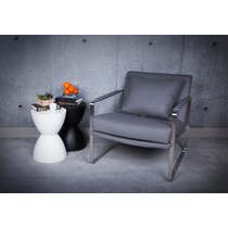 belgium white end table   