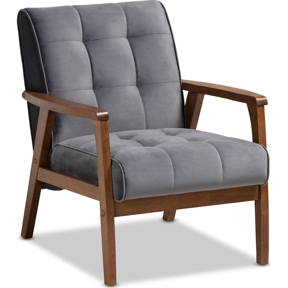 belinda gray accent chair   