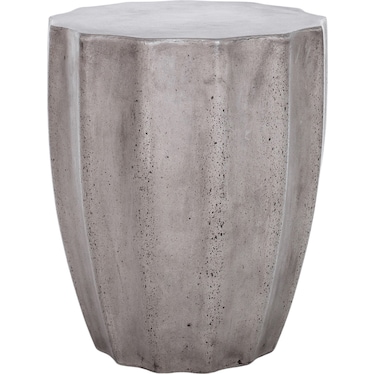 Belize Indoor/Outdoor Concrete Accent Table/Stool - Gray