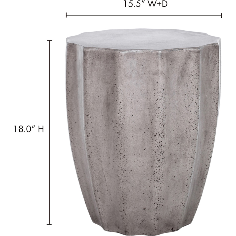 belize gray outdoor stool   