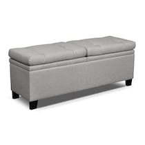 bella marmor gray storage bench   