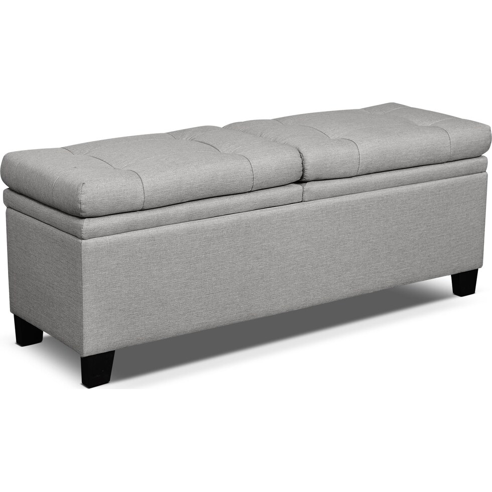 bella marmor gray storage bench   