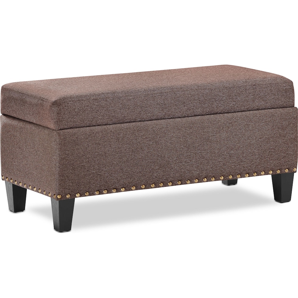 bella light brown entryway storage bench   