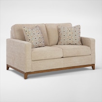 belle pointe neutral loveseat   