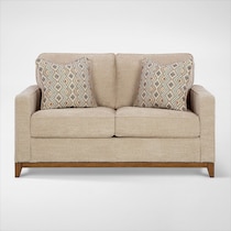 belle pointe neutral loveseat   