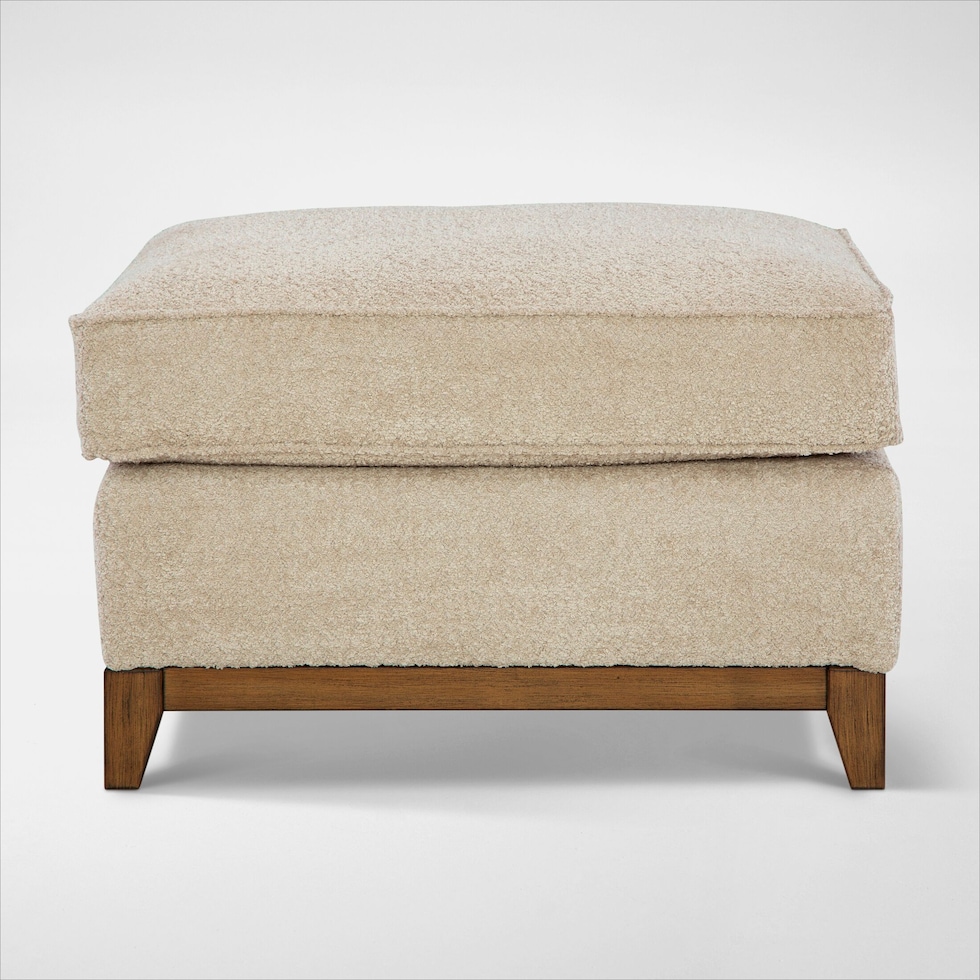 belle pointe neutral ottoman   