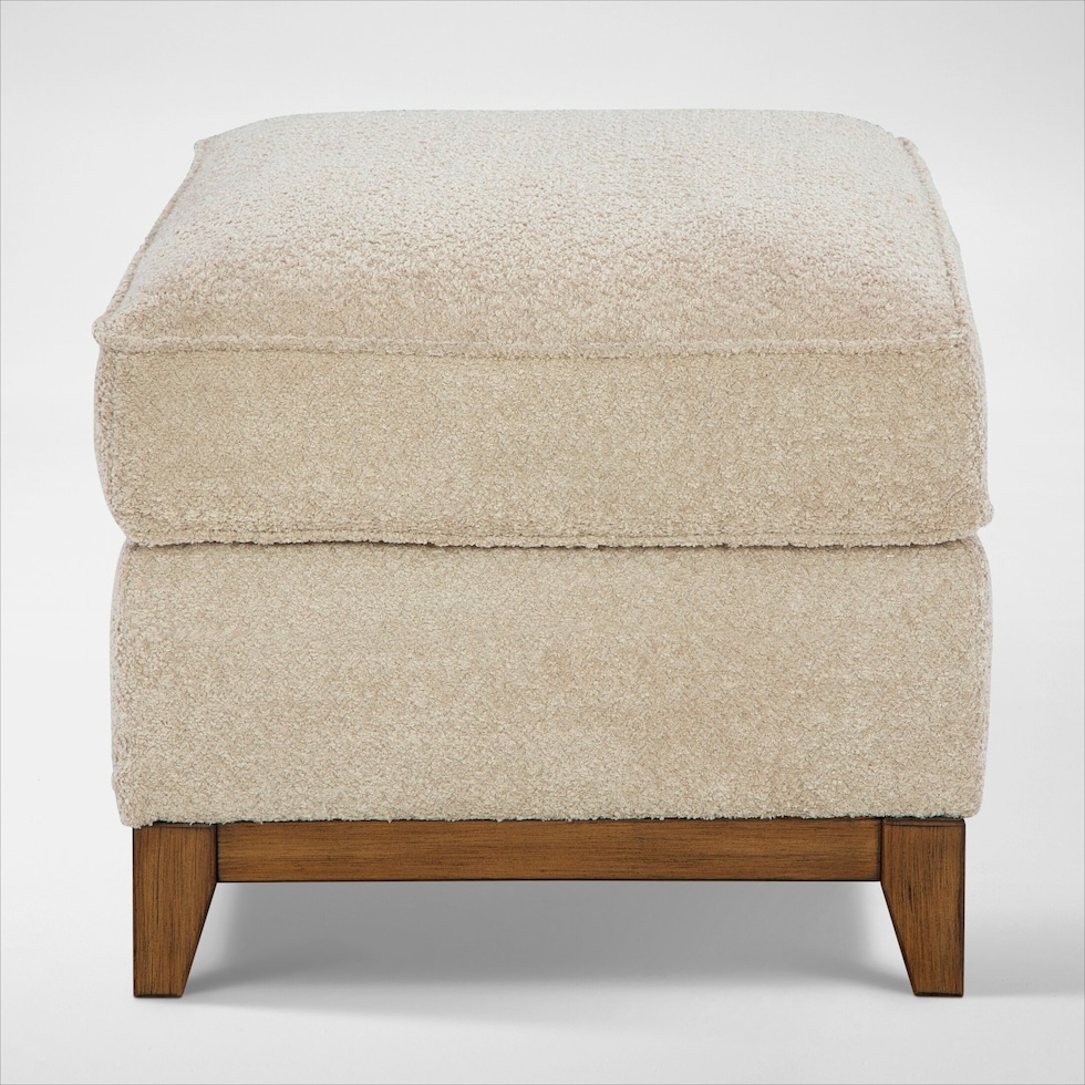 belle pointe neutral ottoman   