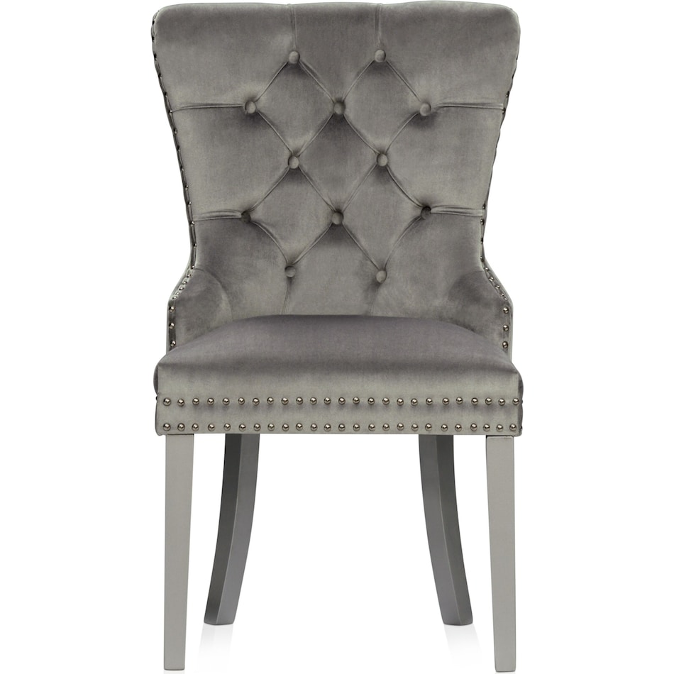 belle silver dining chair   