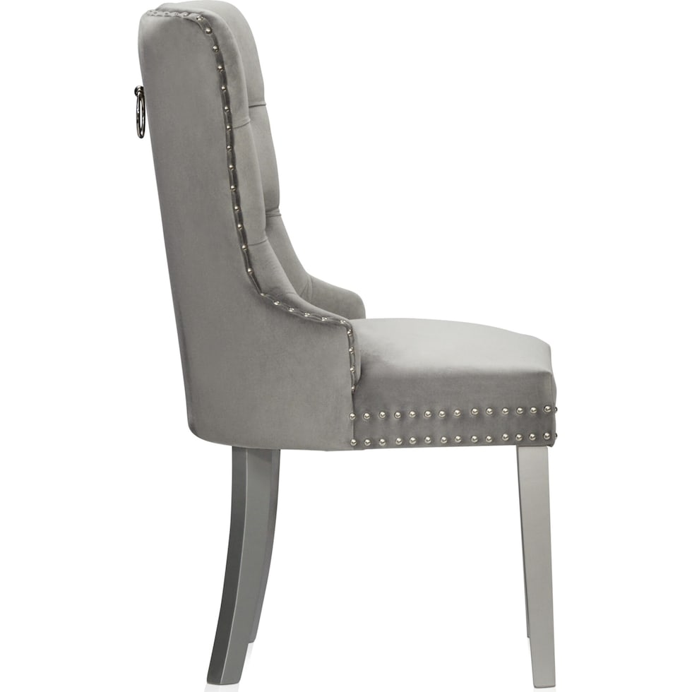 belle silver dining chair   