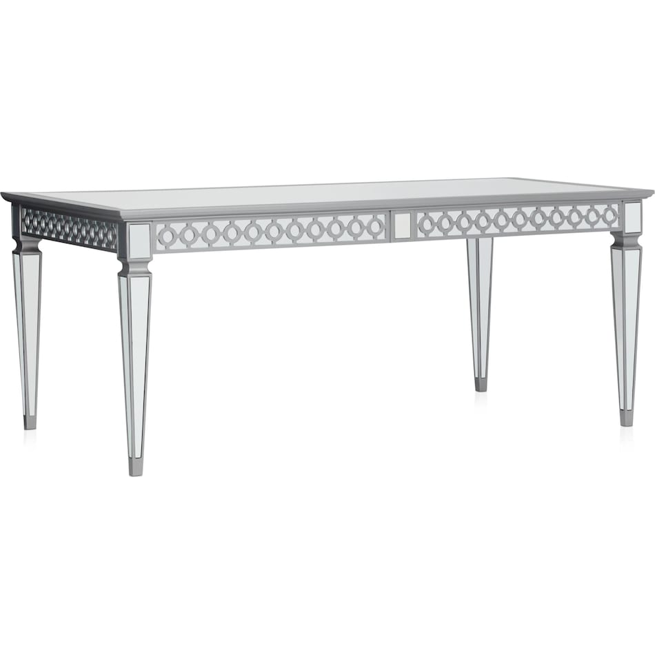 belle silver dining table   