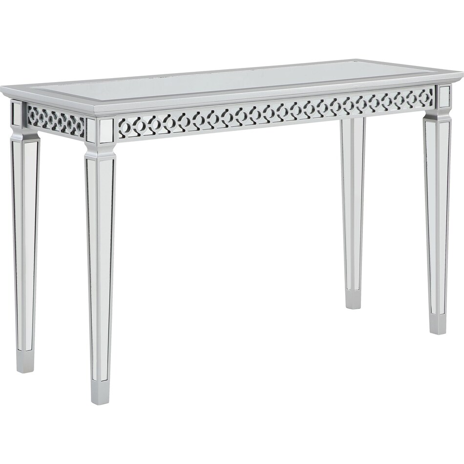 belle silver sofa table   