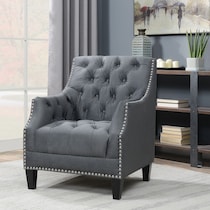 bellevue gray accent chair   