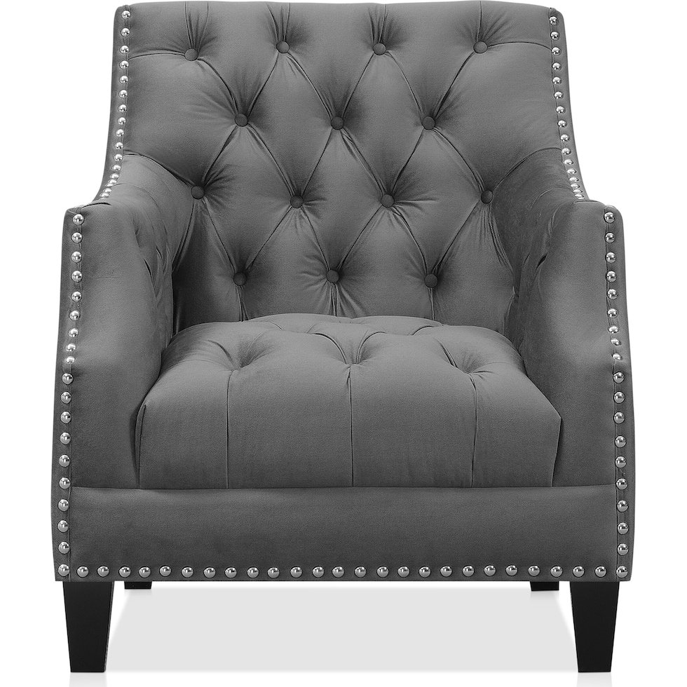 bellevue gray accent chair   