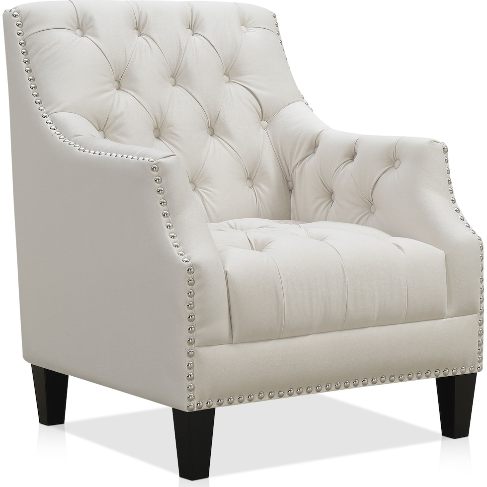 bellevue white accent chair   