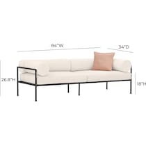bellevue white outdoor sofa   