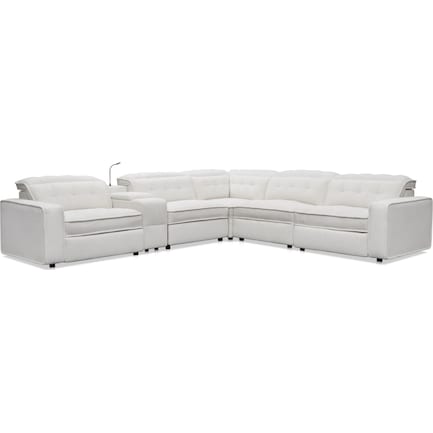 Bellini 6-Piece Dual Power Reclining Sectional with Console
