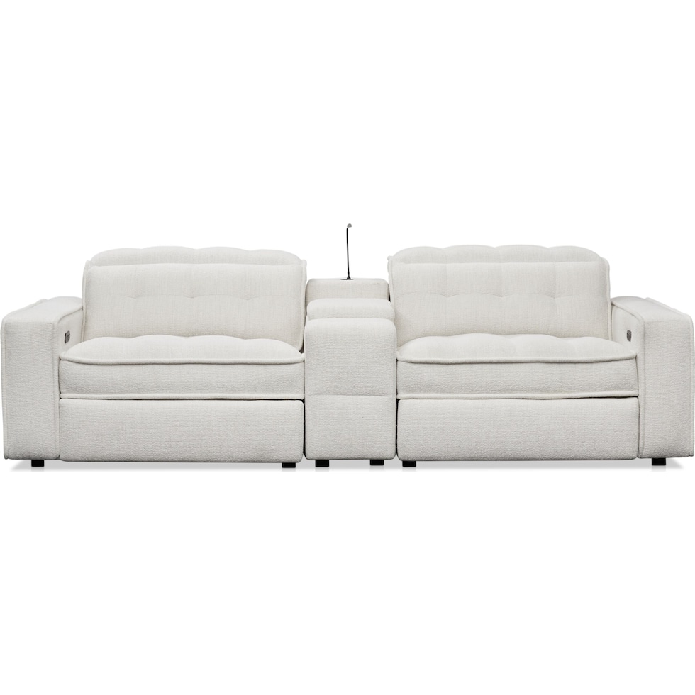 bellini white loveseat   