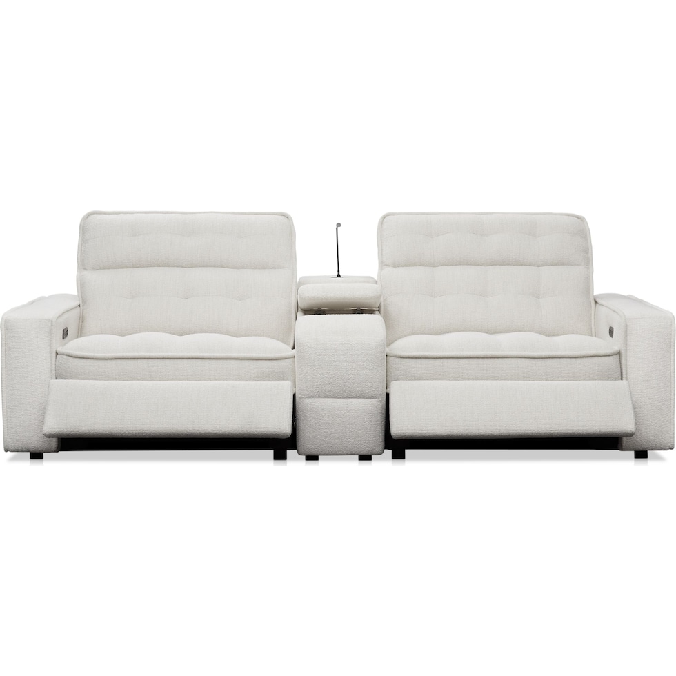 bellini white loveseat   