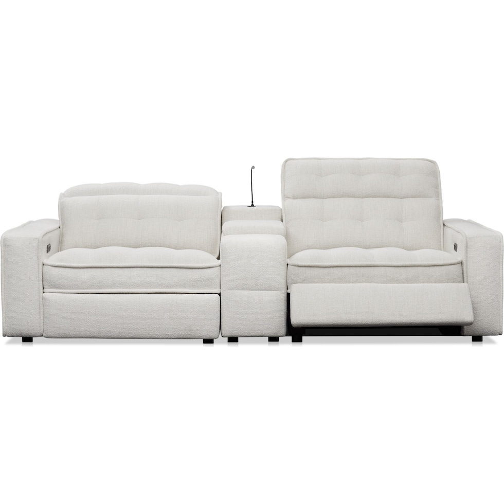 bellini white loveseat   