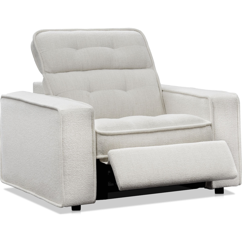 bellini white recliner   