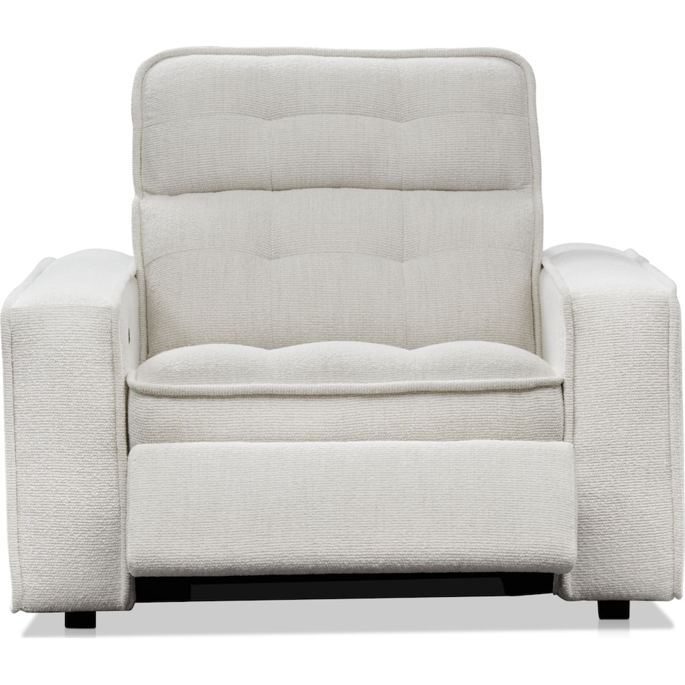 bellini white recliner   