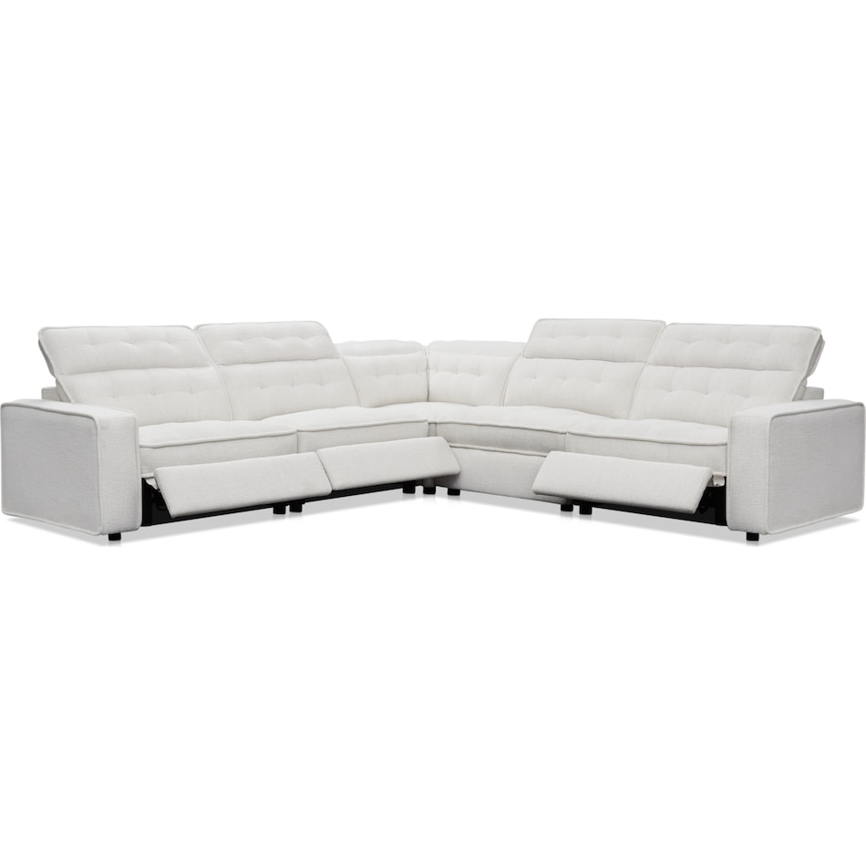 bellini white sectional   