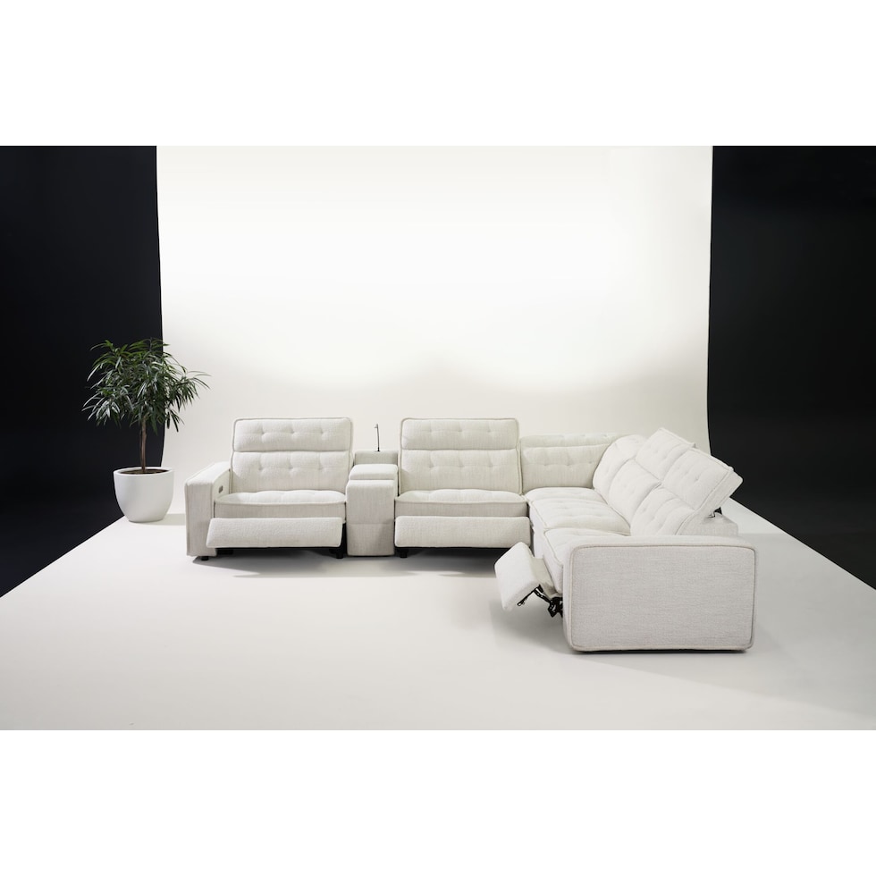 bellini white sectional   