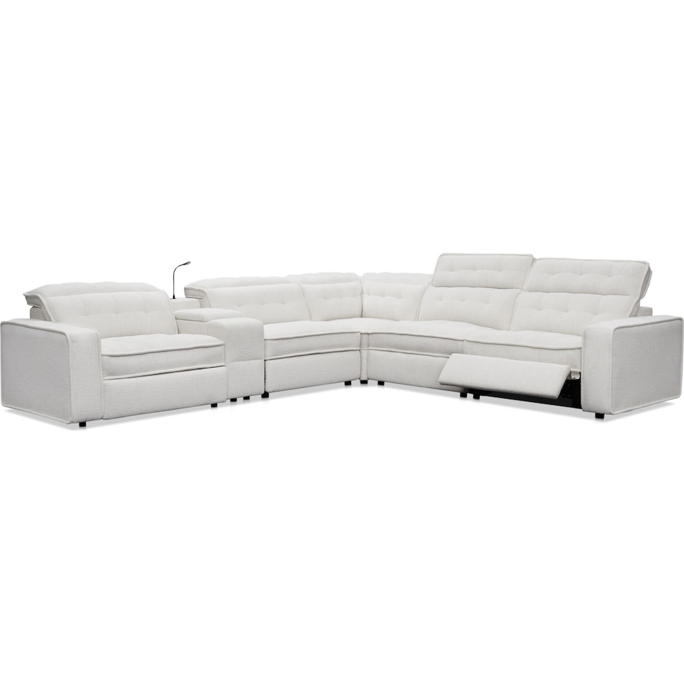 bellini white sectional   