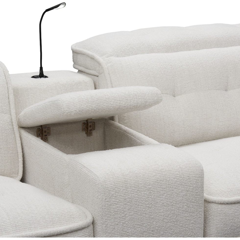 bellini white sectional   