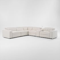 bellini white sectional   