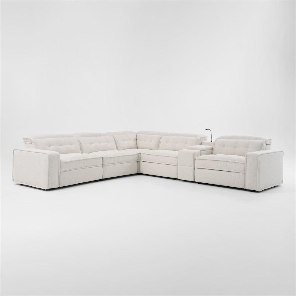 bellini white sectional   
