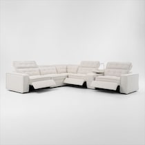 bellini white sectional   