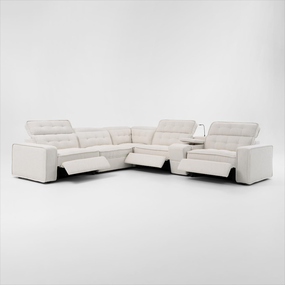 bellini white sectional   