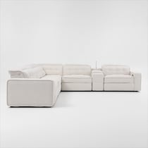 bellini white sectional   