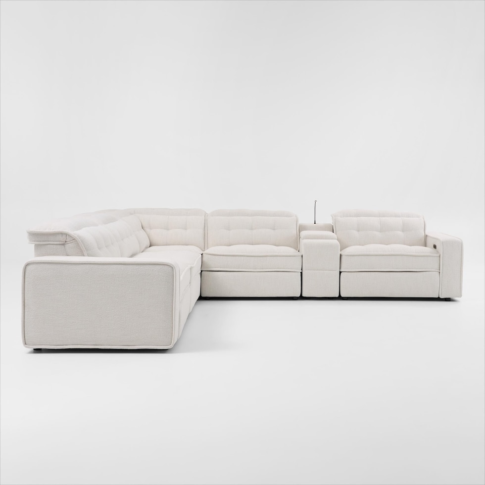 bellini white sectional   
